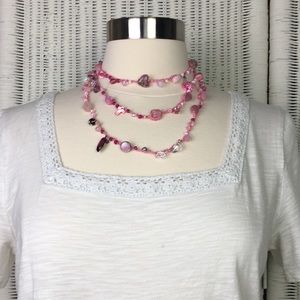 Talbots Cotton Shirt Square Neck Crochet M